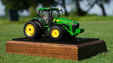 SILVIS, ILLINOIS - JULY 03: A detail view of a tee box marker on the fifth tee during a practice round prior to the John Deere Classic at TPC Deere Run on July 03, 2024 in Silvis, Illinois.   Dylan Buell/Getty Images/AFP (Photo by Dylan Buell / GETTY IMAGES NORTH AMERICA / Getty Images via AFP)